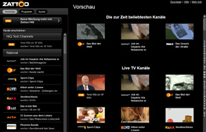 Zattoo Live TV! Screenshot